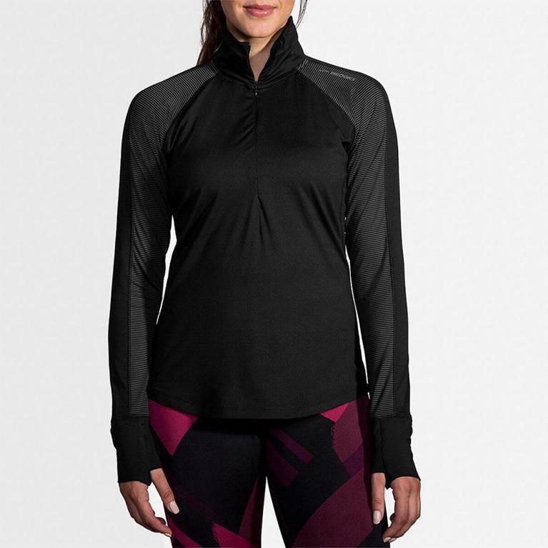 Brooks Dash Half Zip Löparjackor Dam 534627-TYF Grå